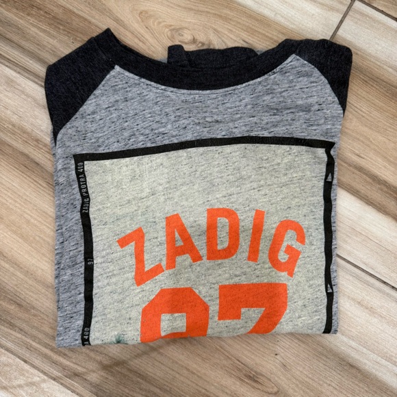 Zadig & Voltaire Graphic Long Sleeve Shirt Boy size 14 - Picture 2 of 8